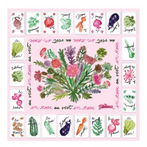 Longchamp Pink And Green 50 Women Scarf Pink / Multicolor | Australia-180KZEPOW