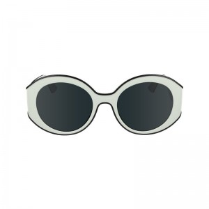 Longchamp Plant Based Resin Women Sunglasses White | Australia-435YLUFNP