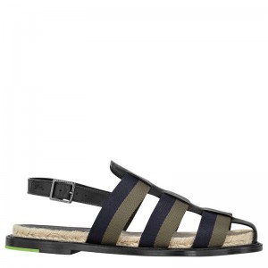 Longchamp Shadow Women Sandals Black | Australia-105WYAVNC