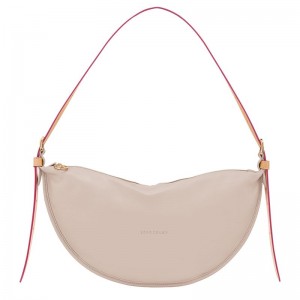 Longchamp Smoothie M Women Crossbody Bag Beige | Australia-043EQNSUR