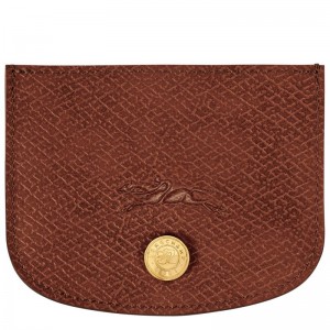 Longchamp Épure Men Card Holder Brown | Australia-768YVIQBL