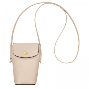 Longchamp Épure With Leather Lace Men Phone Case Beige | Australia-021ZVCDGU