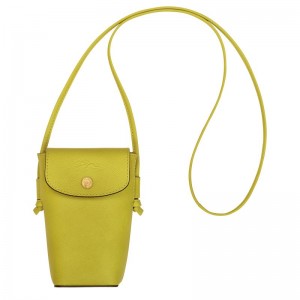 Longchamp Épure With Leather Lace Men Phone Case Green | Australia-325AVCBYQ