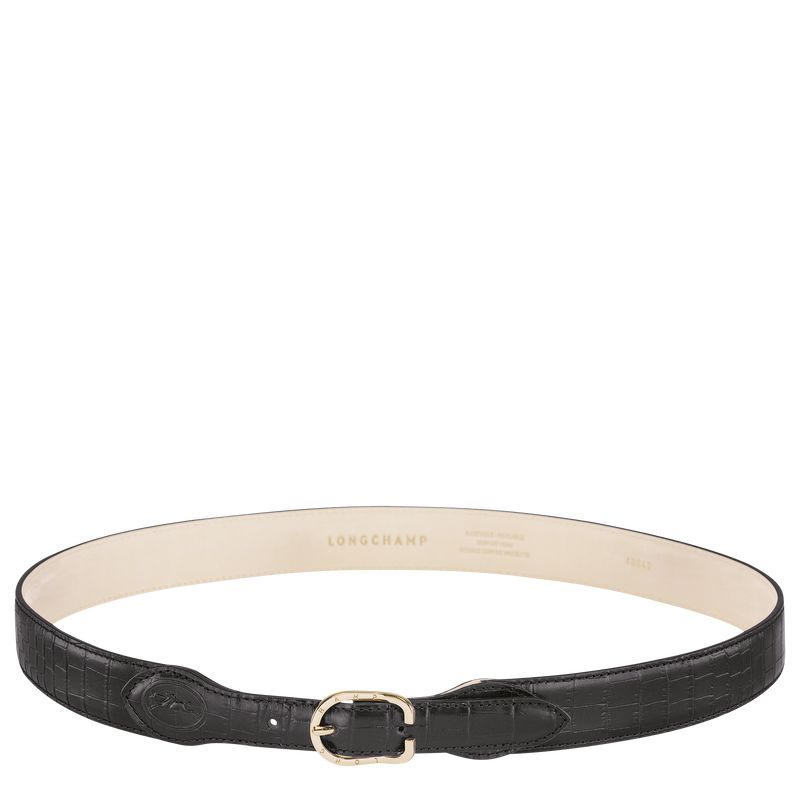 Longchamp 1980 Women Belt Black | Australia-915ZNDYPG