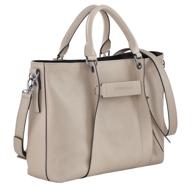 Longchamp 3D L Women Handbag Beige | Australia-204VIBRCO