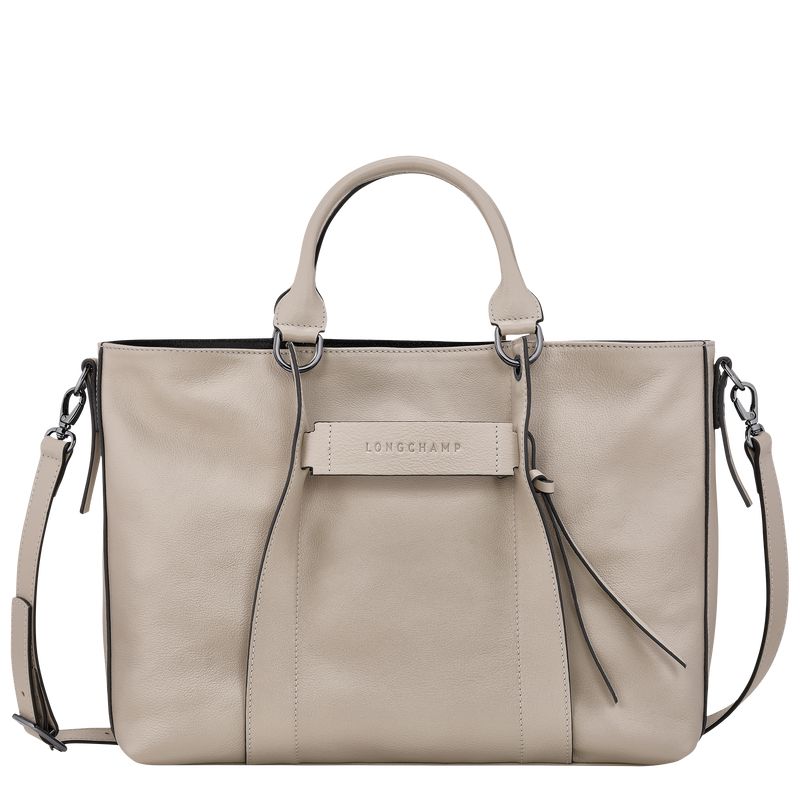 Longchamp 3D L Women Handbag Beige | Australia-204VIBRCO