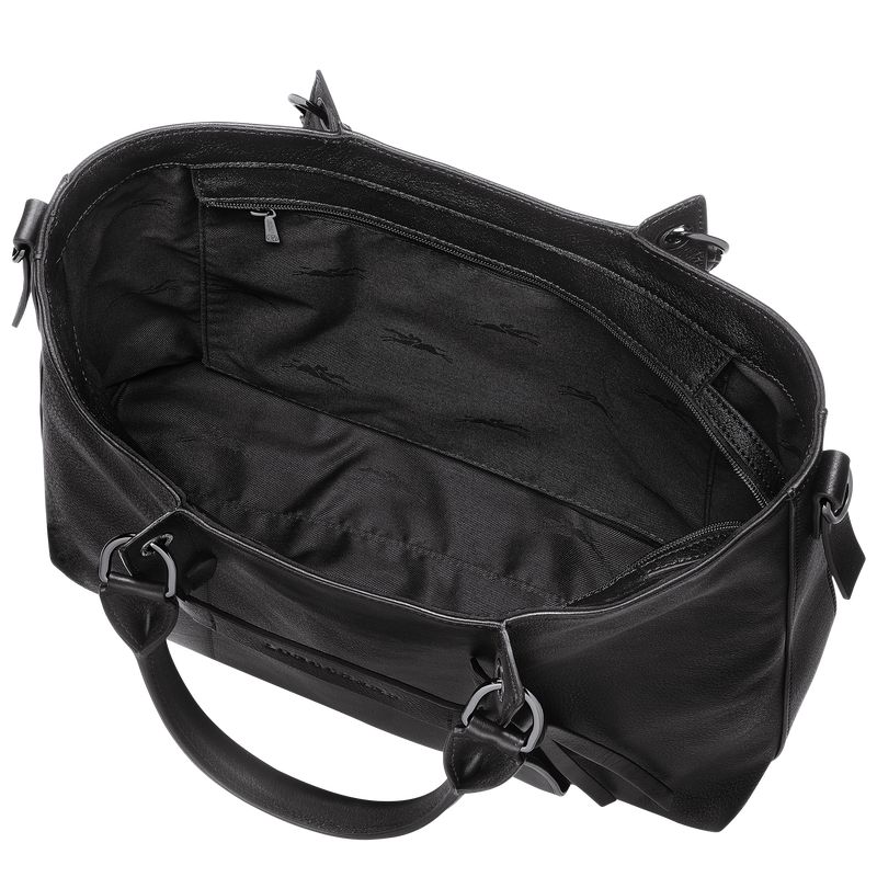 Longchamp 3D L Women Handbag Black | Australia-152NTHAFV