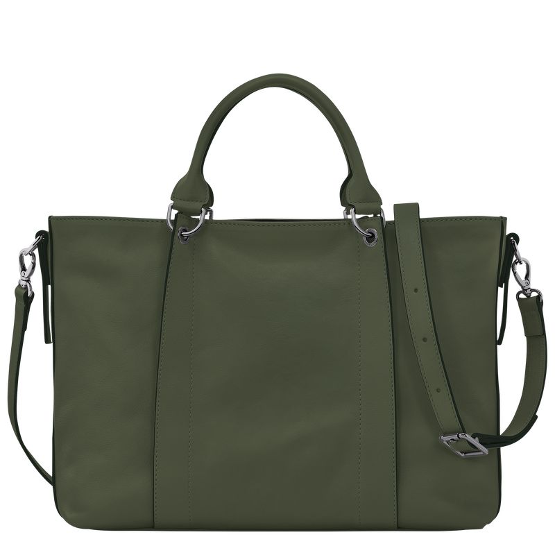 Longchamp 3D L Women Handbag Khaki | Australia-763CGMAHV