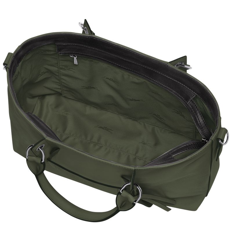 Longchamp 3D L Women Handbag Khaki | Australia-763CGMAHV