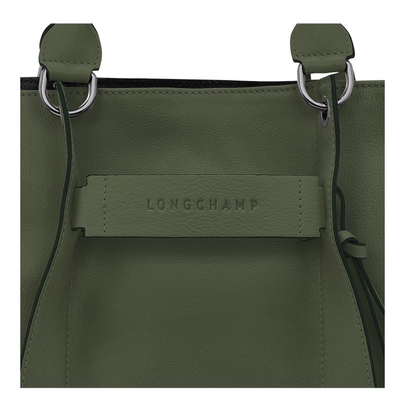 Longchamp 3D L Women Handbag Khaki | Australia-763CGMAHV