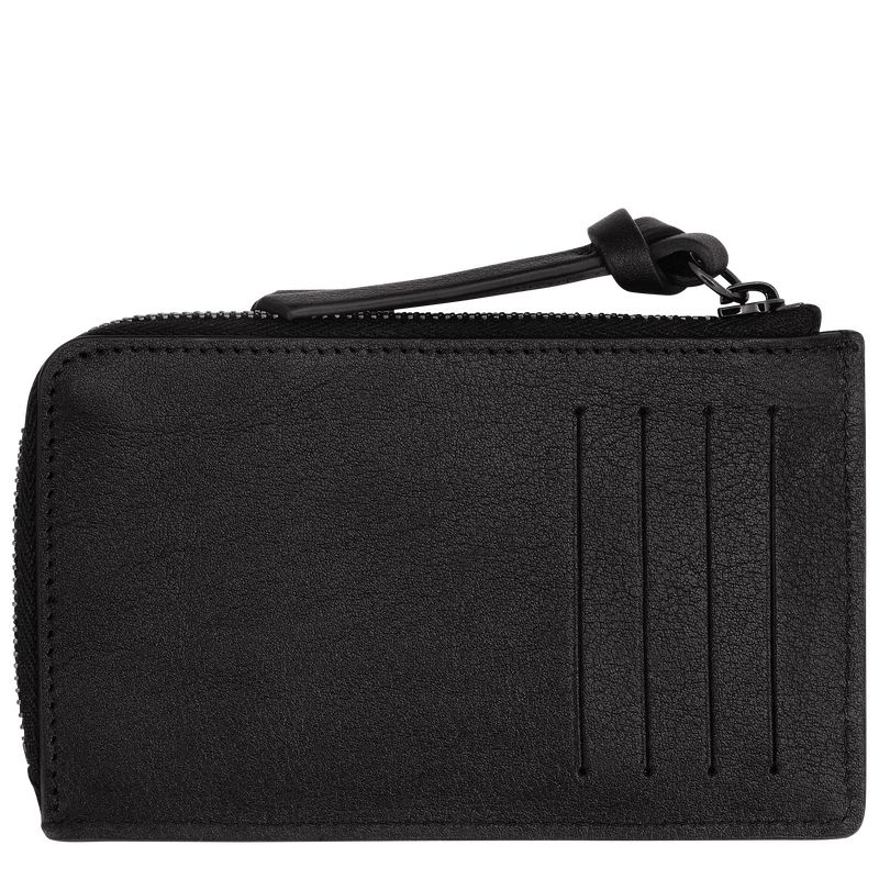 Longchamp 3D Men Card Holder Black | Australia-230YTFWEV