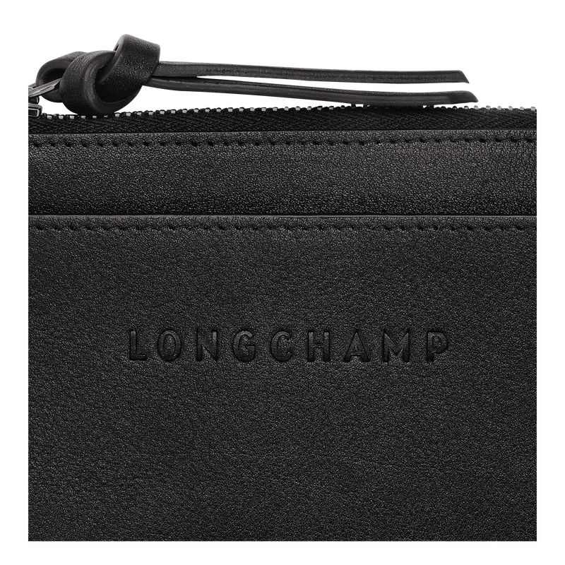 Longchamp 3D Men Card Holder Black | Australia-230YTFWEV