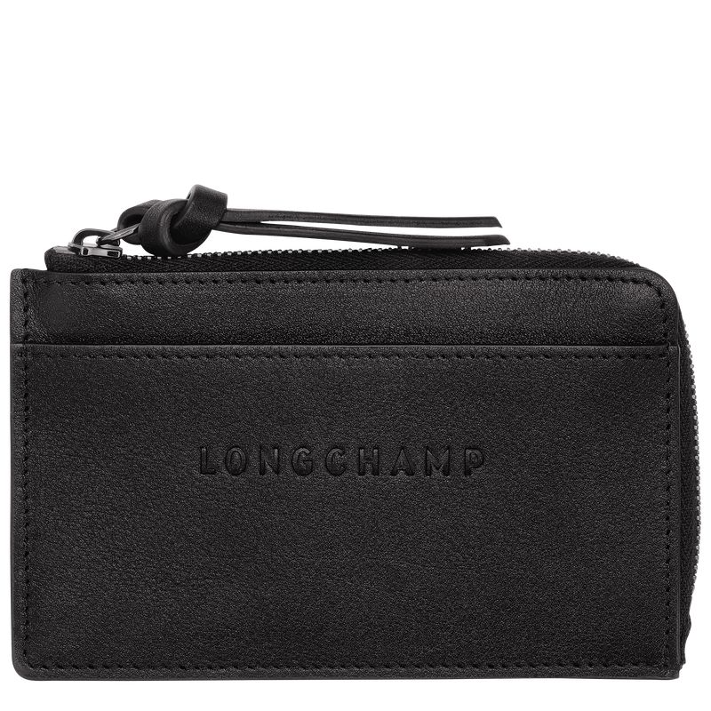 Longchamp 3D Men Card Holder Black | Australia-230YTFWEV