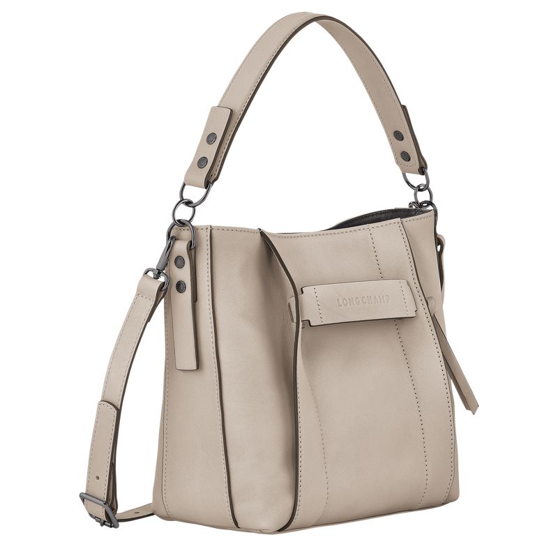 Longchamp 3D S Women Crossbody Bag Beige | Australia-579KXCWLO