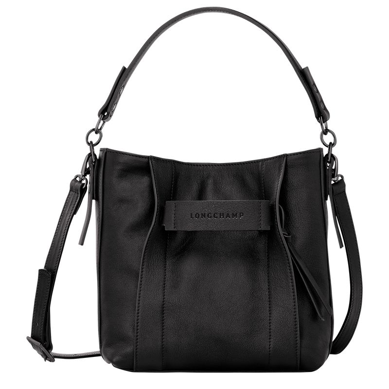 Longchamp 3D S Women Crossbody Bag Black | Australia-584CPMEVY