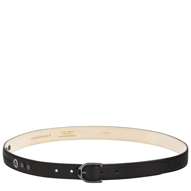 Longchamp 3D Women Belt Black | Australia-628IXMAZG