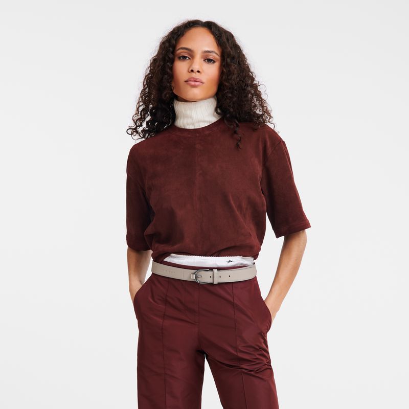 Longchamp 3D Women Belt Brown | Australia-795FWIXJN