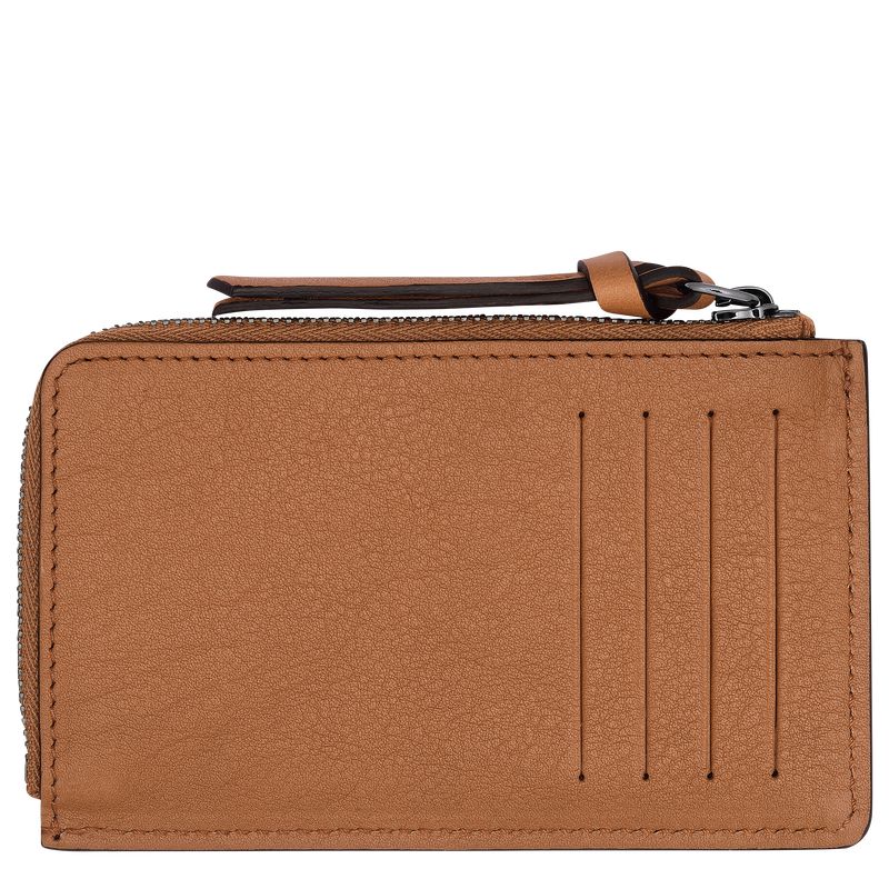 Longchamp 3D Women Card Holder Beige | Australia-310JBKPIV