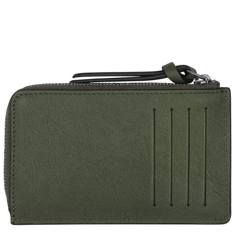 Longchamp 3D Women Card Holder Khaki | Australia-158WQBFGT