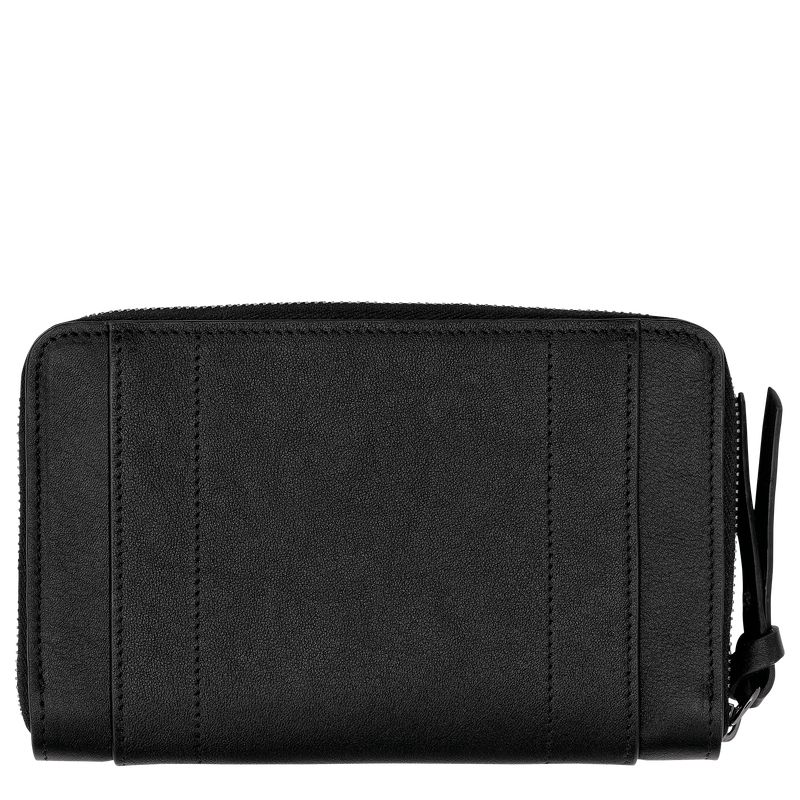Longchamp 3D Women Wallet Black | Australia-928ZKCLUX