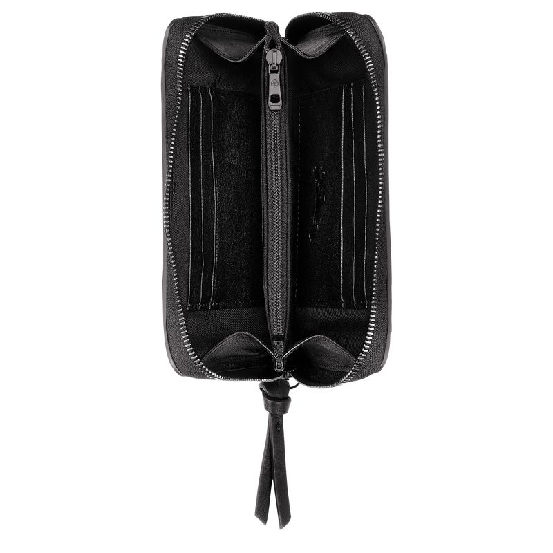 Longchamp 3D Women Wallet Black | Australia-928ZKCLUX