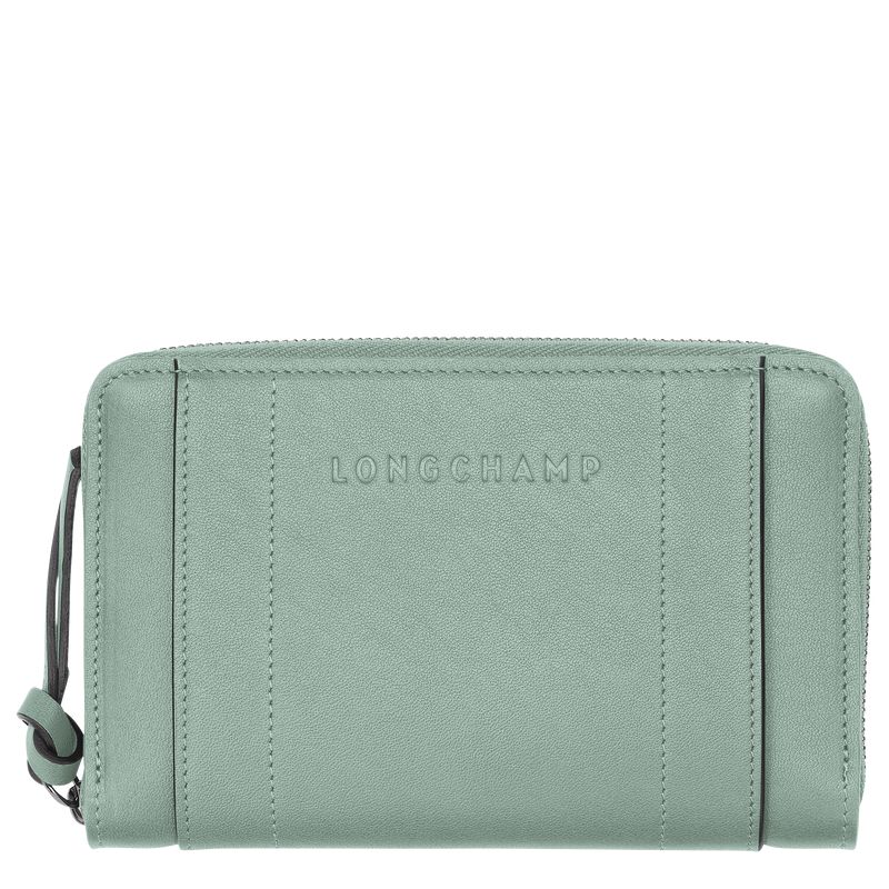 Longchamp 3D Women Wallet Blue Green | Australia-894YEXVZH