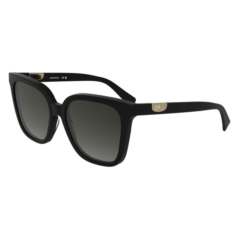 Longchamp Acetate Women Sunglasses Black | Australia-758QPIYVR
