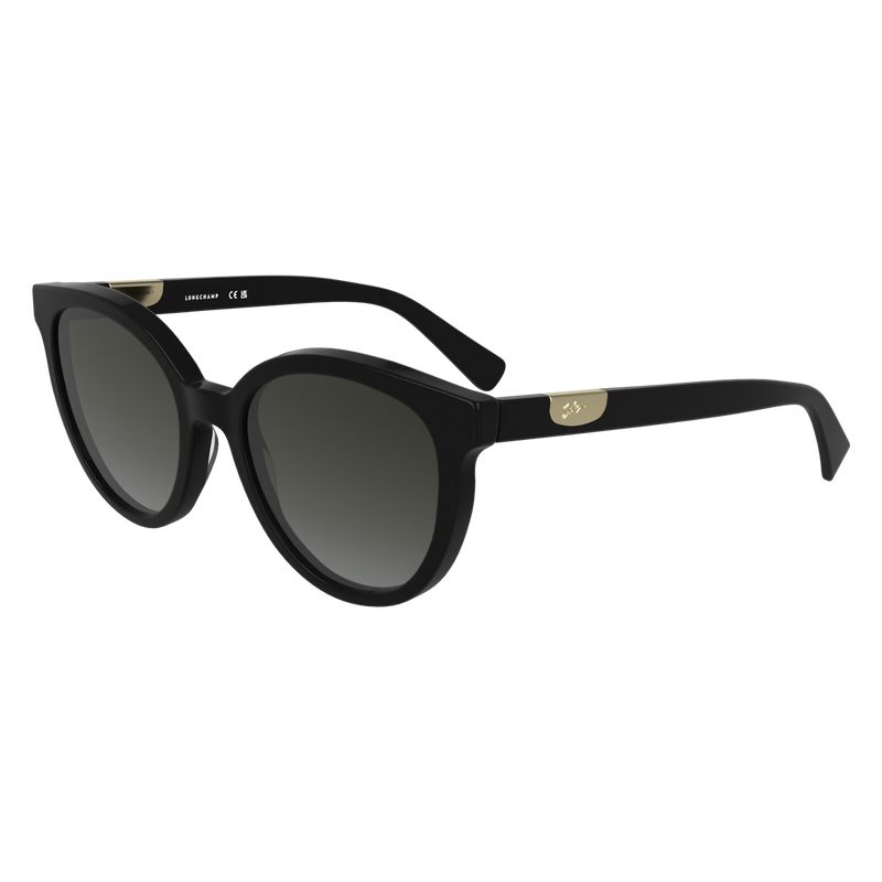 Longchamp Acetate Women Sunglasses Black | Australia-197FNYABU