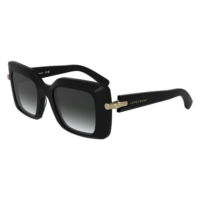 Longchamp Acetate Women Sunglasses Black | Australia-925DAZTHE