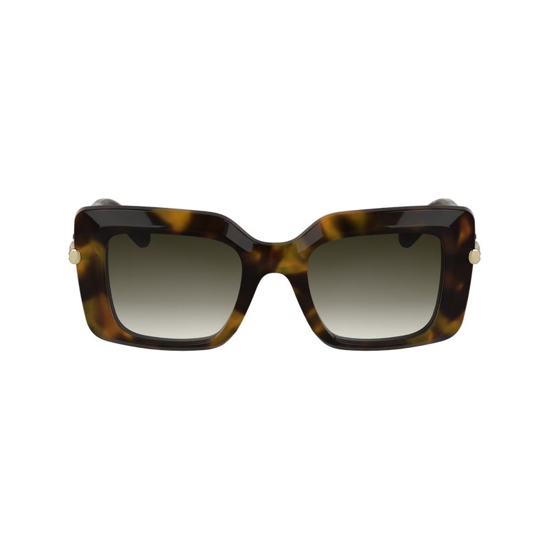Longchamp Acetate Women Sunglasses Brown / Green | Australia-563MXILTA