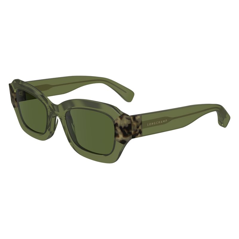 Longchamp Acetate Women Sunglasses Khaki | Australia-527NWIOSY