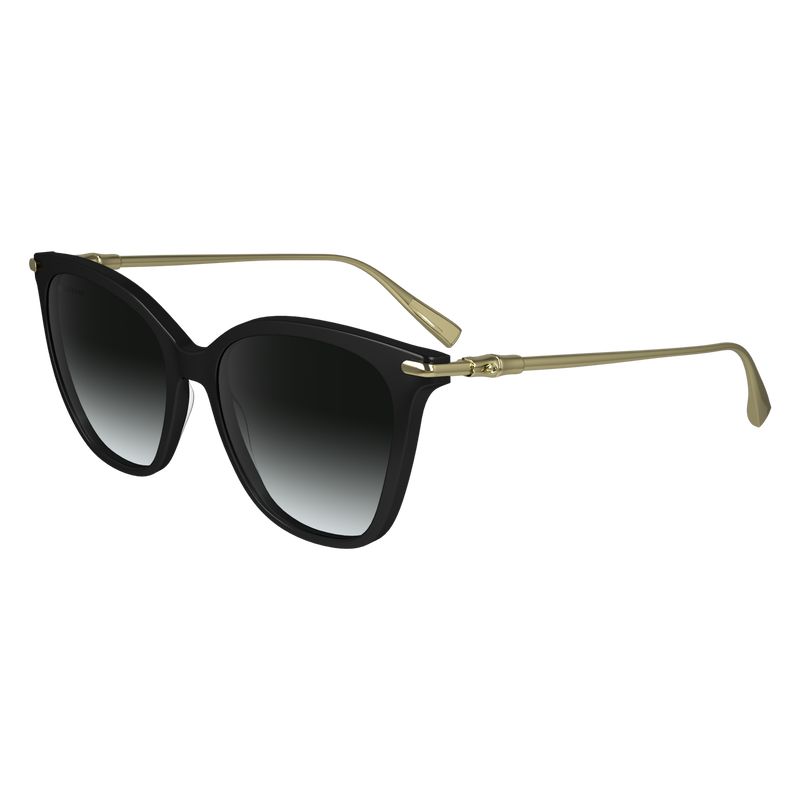 Longchamp Acetate / Metal Women Sunglasses Black | Australia-752WZSQFY