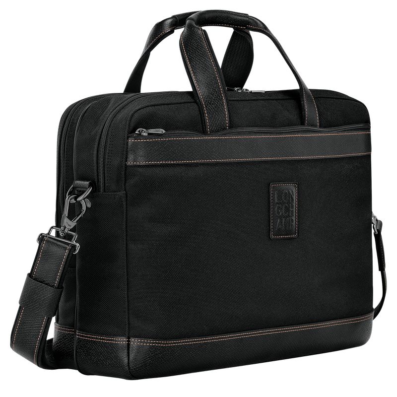 Longchamp Boxford L Men Briefcase Black | Australia-247IOMUVR