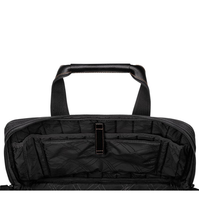 Longchamp Boxford L Men Briefcase Black | Australia-247IOMUVR