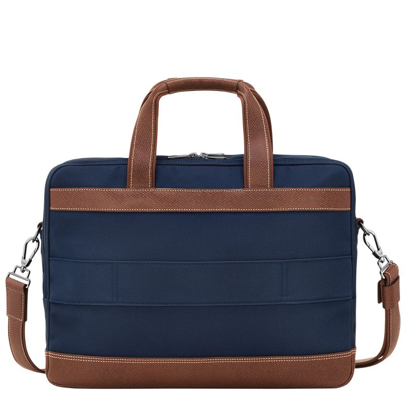 Longchamp Boxford L Men Briefcase Blue | Australia-092CALHNT