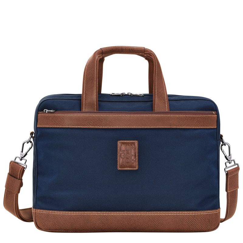 Longchamp Boxford L Men Briefcase Blue | Australia-092CALHNT