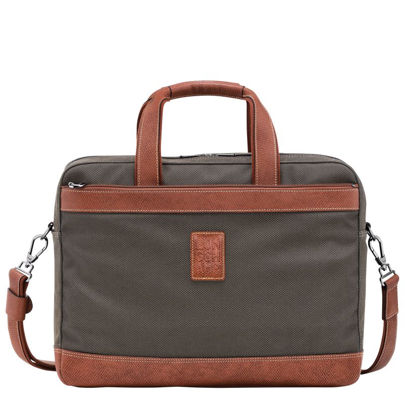 Longchamp Boxford L Men Briefcase Brown | Australia-310FJWEPT