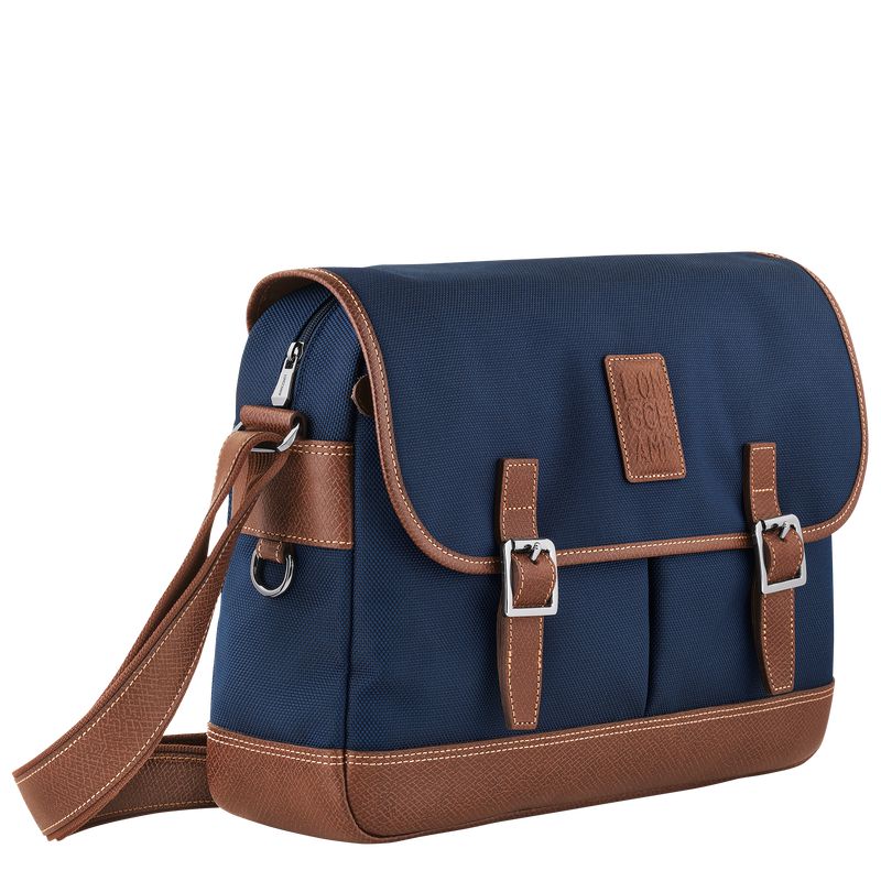 Longchamp Boxford L Men Crossbody Bag Blue | Australia-197THKNEV