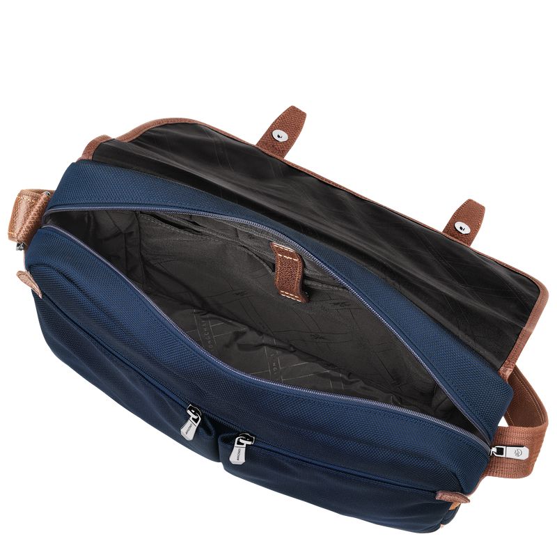 Longchamp Boxford L Men Crossbody Bag Blue | Australia-197THKNEV