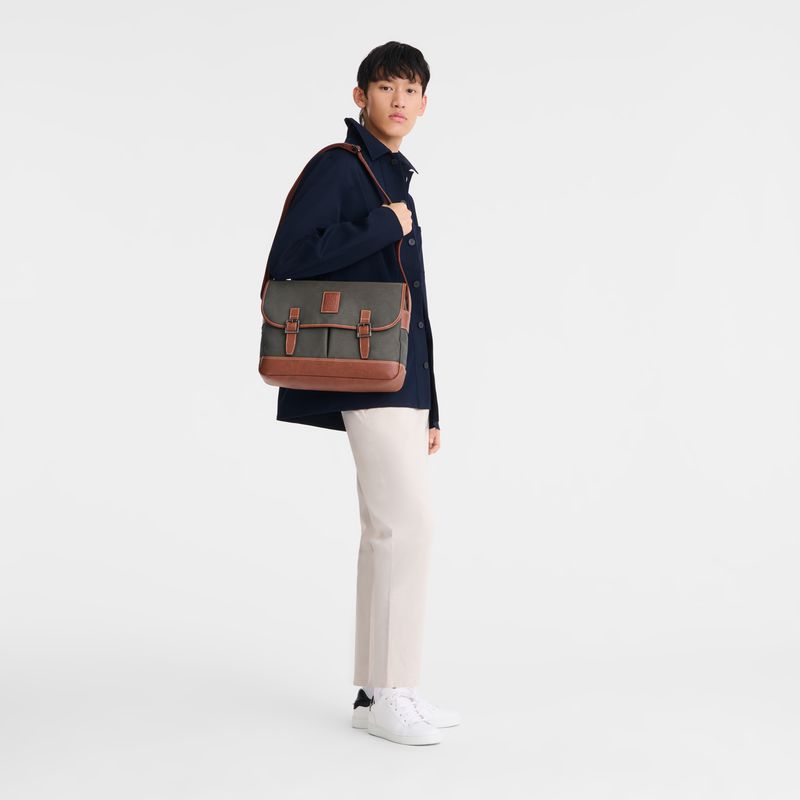 Longchamp Boxford L Men Crossbody Bag Brown | Australia-278DUFLHV
