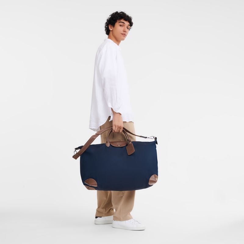 Longchamp Boxford L Men Travel Bag Blue | Australia-038QGIPON