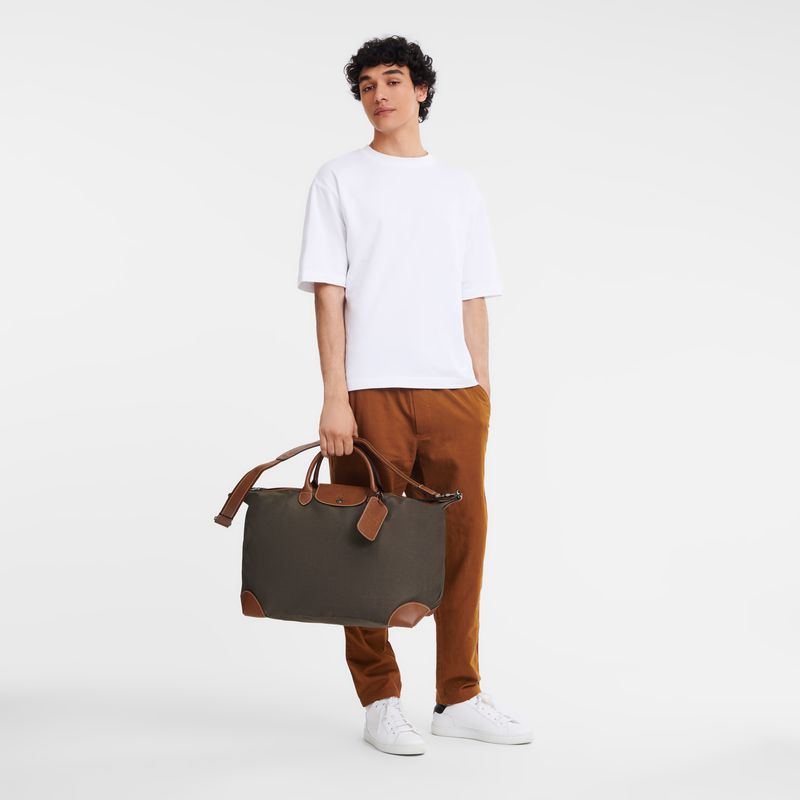 Longchamp Boxford L Men Travel Bag Brown | Australia-278FATDRU