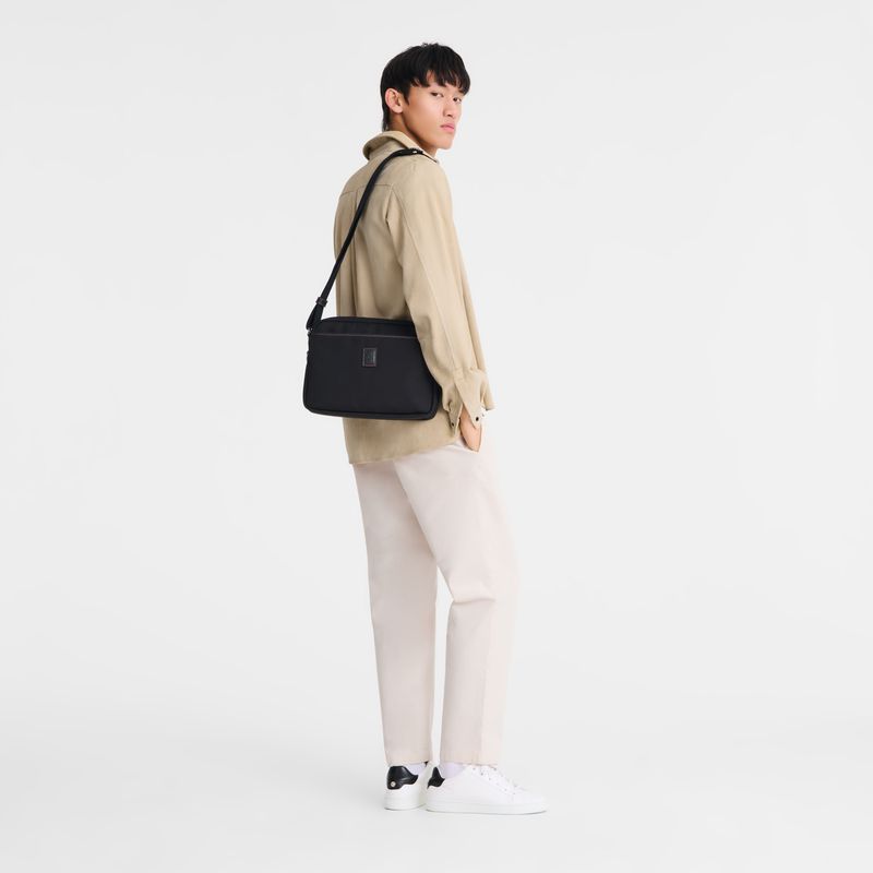 Longchamp Boxford M Camera Men Crossbody Bag Black | Australia-031MQUSGO