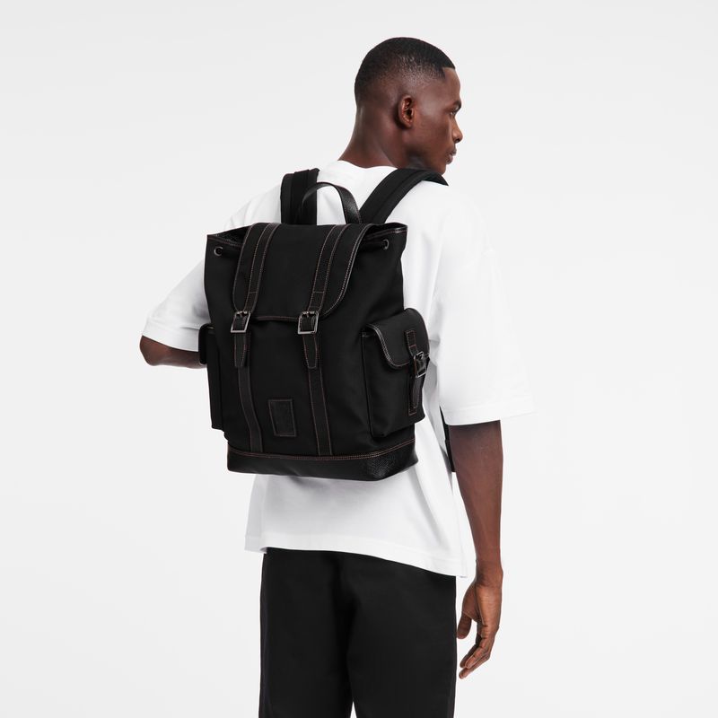Longchamp Boxford Men Backpack Black | Australia-674ERZFDU