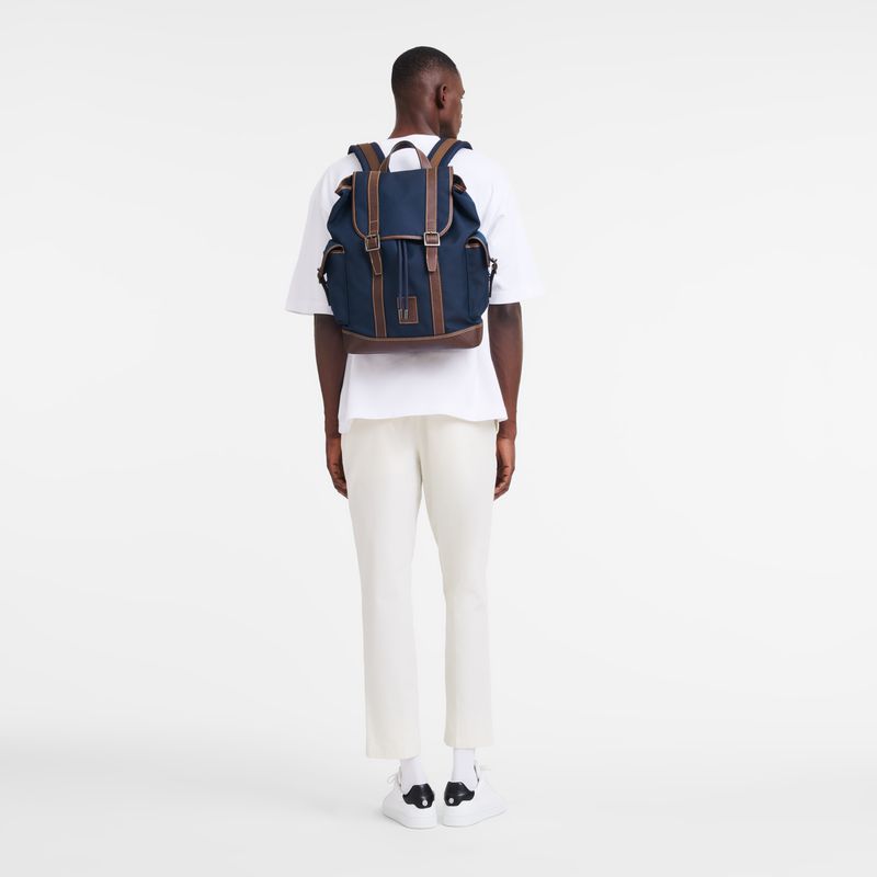 Longchamp Boxford Men Backpack Blue | Australia-346ZHYKSA