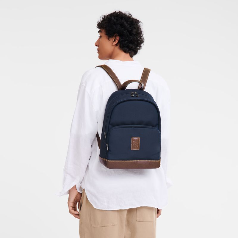 Longchamp Boxford Men Backpack Blue | Australia-258VONESK