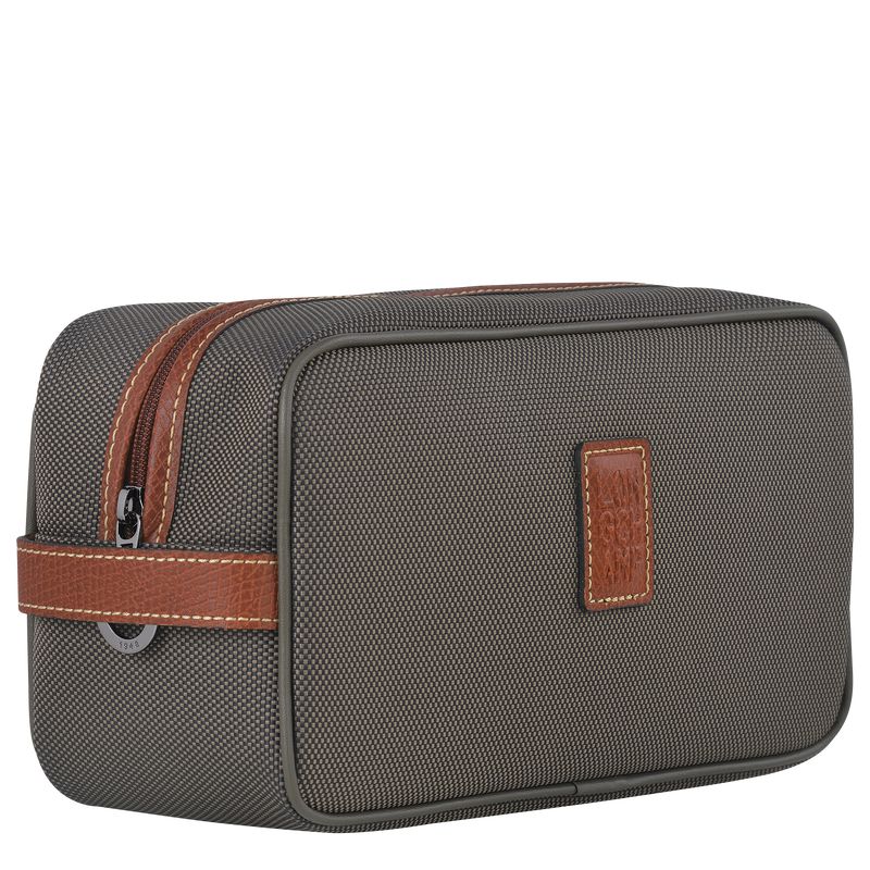 Longchamp Boxford Men Toiletry Bags Brown | Australia-708ESDLKG