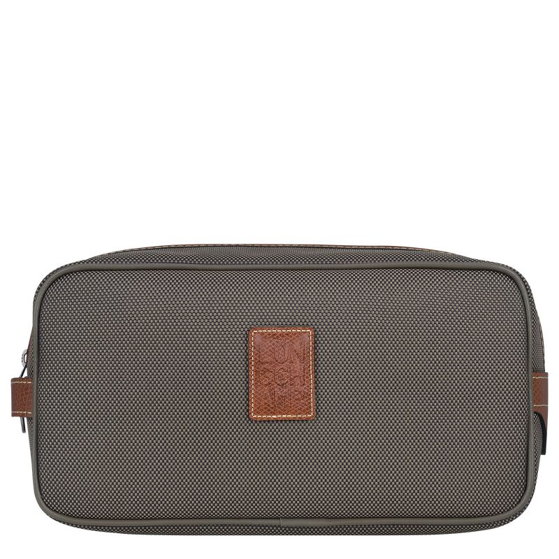 Longchamp Boxford Men Toiletry Bags Brown | Australia-708ESDLKG