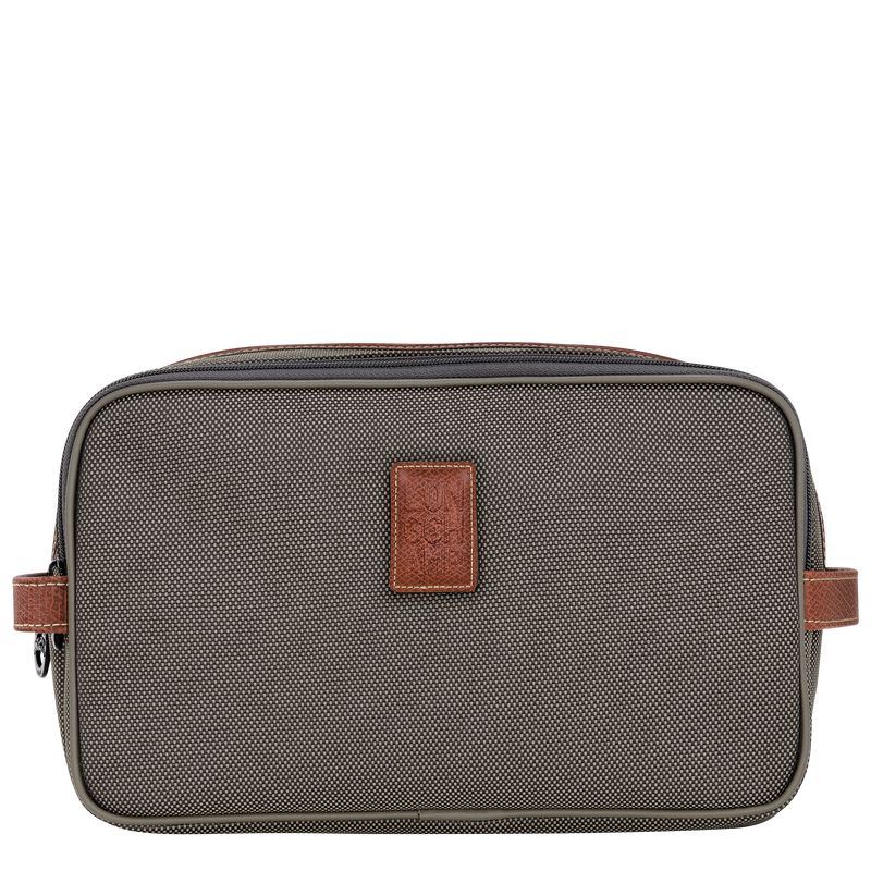 Longchamp Boxford Men Toiletry Bags Brown | Australia-754KEPJXG