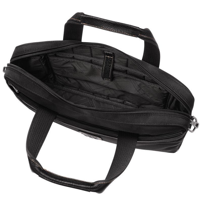 Longchamp Boxford S Men Briefcase Black | Australia-073HZFWCX